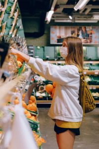 Women shopping for fruits